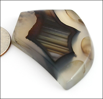BLACK SKIN AGATE DESIGNER CABOCHON (India) – 40.15 ct.